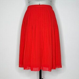 Ann Taylor Pleated Red Skirt